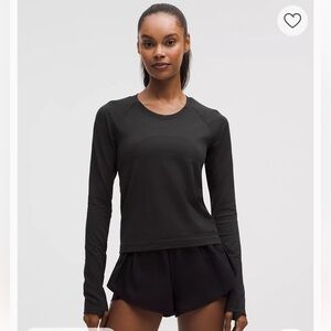 Lululemon Run Swiftly Tech Black Long Sleeve Top